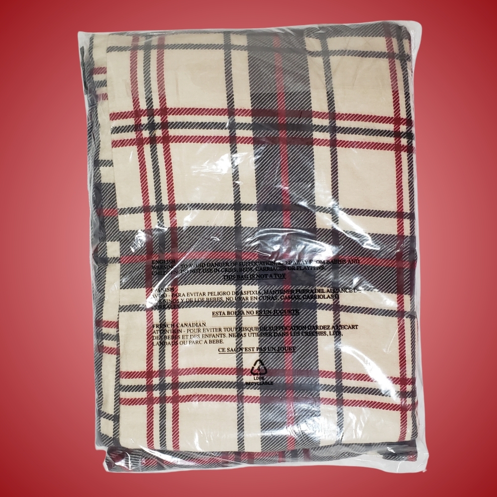 PJ Salvage Plaid Flannel Pajama Set Men XL Stone Red Loungewear NWT - Picture 3 of 3